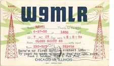 QSL Card W9MLR Chicago Illinois 1955