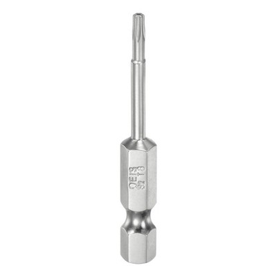 T8 Security Torx-Bit,1/4'' Sechskantschaft,2'' lang,manipulationssichere Sternbits