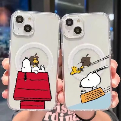 S-Snoopy Wireless Charging Case for iPhone 17 Air 16 E 15 14 13 12 Mini 11...