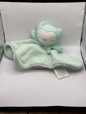 Cloud Island Mint Green Stuffed Baby Owl Lovey Terry Wash Cloth.