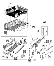 Genuine Mopar Tailgate Hinge Reinforcement Right 68234326AA