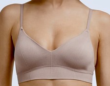 MAIDENFORM M Rib Comfort Seamless Wireless Blush Bra Bralette Womens M L DD XL