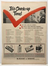 1951 McKesson & Robbins It's Medicine Cabinet Check-up Time VINTAGE PRINT AD L51