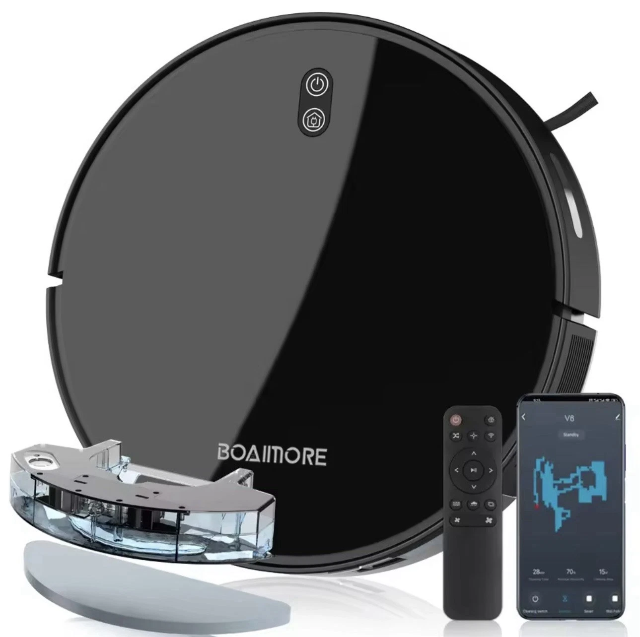 Robot Vacuum Cleaner Combo&Mop 6000PA Strong Suction Robotic App& Remote Control