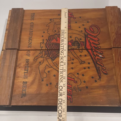 Vintage Miller High Life Beer Wall Hanging Crate Cabinet Wood Display Box Sign - Picture 14 of 17
