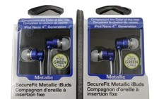 G-CUBE securefit metallic iPod Earbuds 4th gen 2 pairs Buy 1 Get 1 FREE 