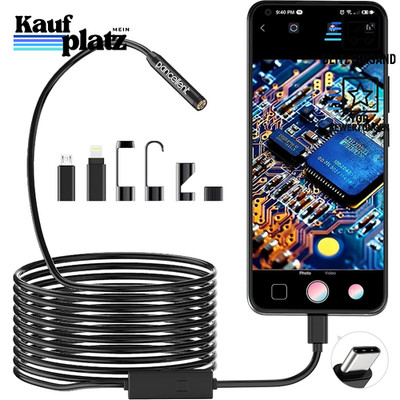 Endoskop Kamera 1920P HD Typ C 5m mit 8 LED für Android iOS Smartphone