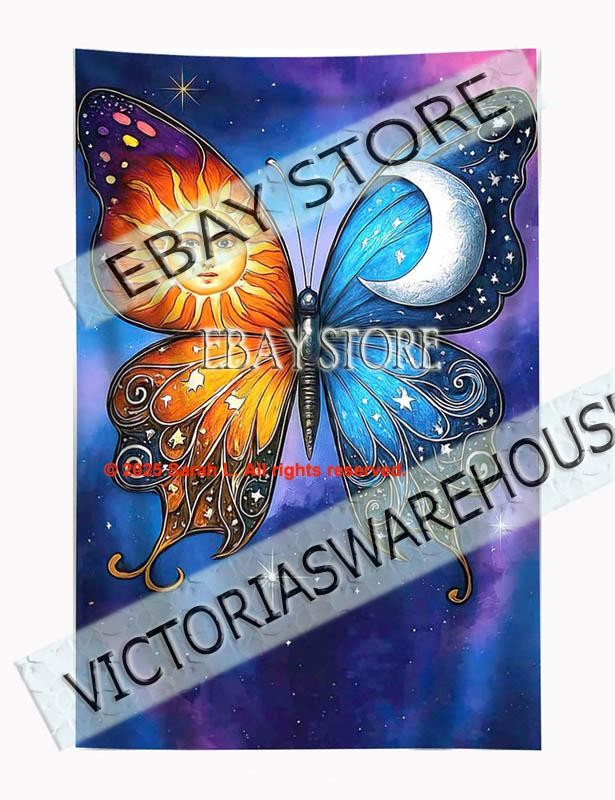 Celestial Butterfly Wall Tapestry Home Decoration Fabric Poster