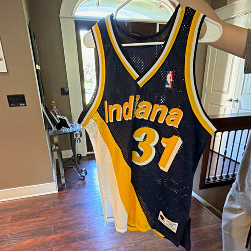 Champion Reggie Miller #31 Indiana Pacers NBA Basketball Jersey Size 40