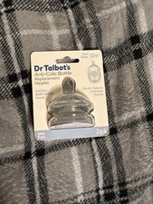 Dr. Talbot's Silicone Anti-Colic Bottle Replacement Nipples - 2-Pack, Set of 2