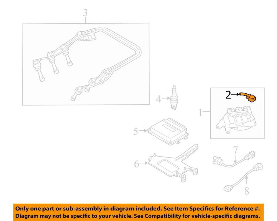 Paquete de encendedor de bobina de encendido Hyundai Santa Fe 2001-2006 ZWQT5 Foto 3 de 4