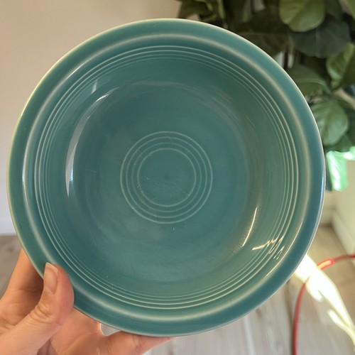 HLC Fiesta Turquoise Teal 7” Coupe Soup Cereal Bowl Homer Laughlin USA - Picture 2 of 3
