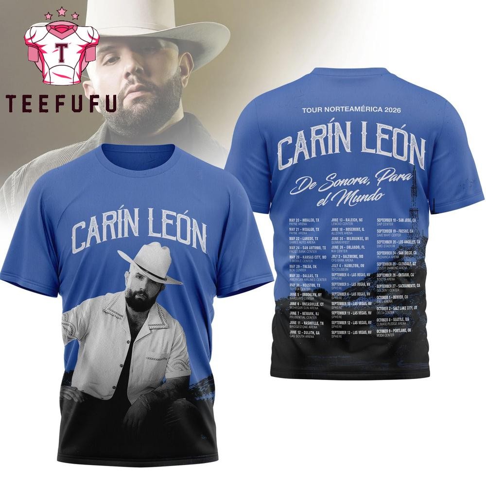 Carin Leon Tour Norte 2026 3D Shirt
