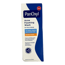 PanOxyl Acne Foaming Wash Benzoyl Peroxide 10 Maximum Strength Antimicrobial5.5
