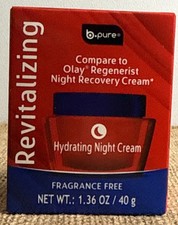 B Pure Revitalizing Night Moisturizer Face Cream Hydrating Fragrance Free
