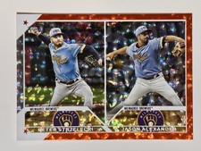 2023 Topps Update RC Combos Jason Alexander, Peter Strzelecki Orange Foil /299