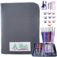 100 Accurate USA Standard Sizing - Perfect Crochet Hooks Case, Set with Remo...