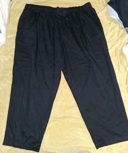 Chef Works 7XL Elastic Waist Chef Pants Men's Black Baggy---Free Ship