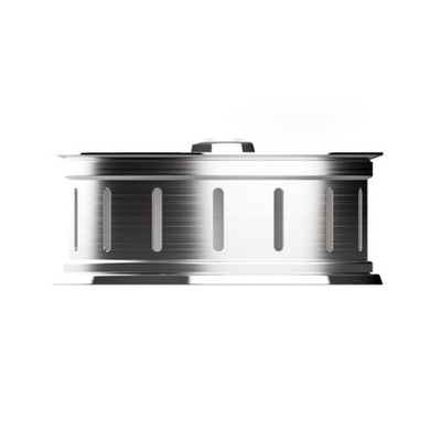 Bar B Krew Hubcap Smoker Box For Gas Grills, 5'' x 2'' Stainless Steel Wood Chi...