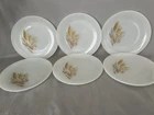 Fire King Wheat Pattern 7” Plates Lot of 6 Vintage Anchor Hocking