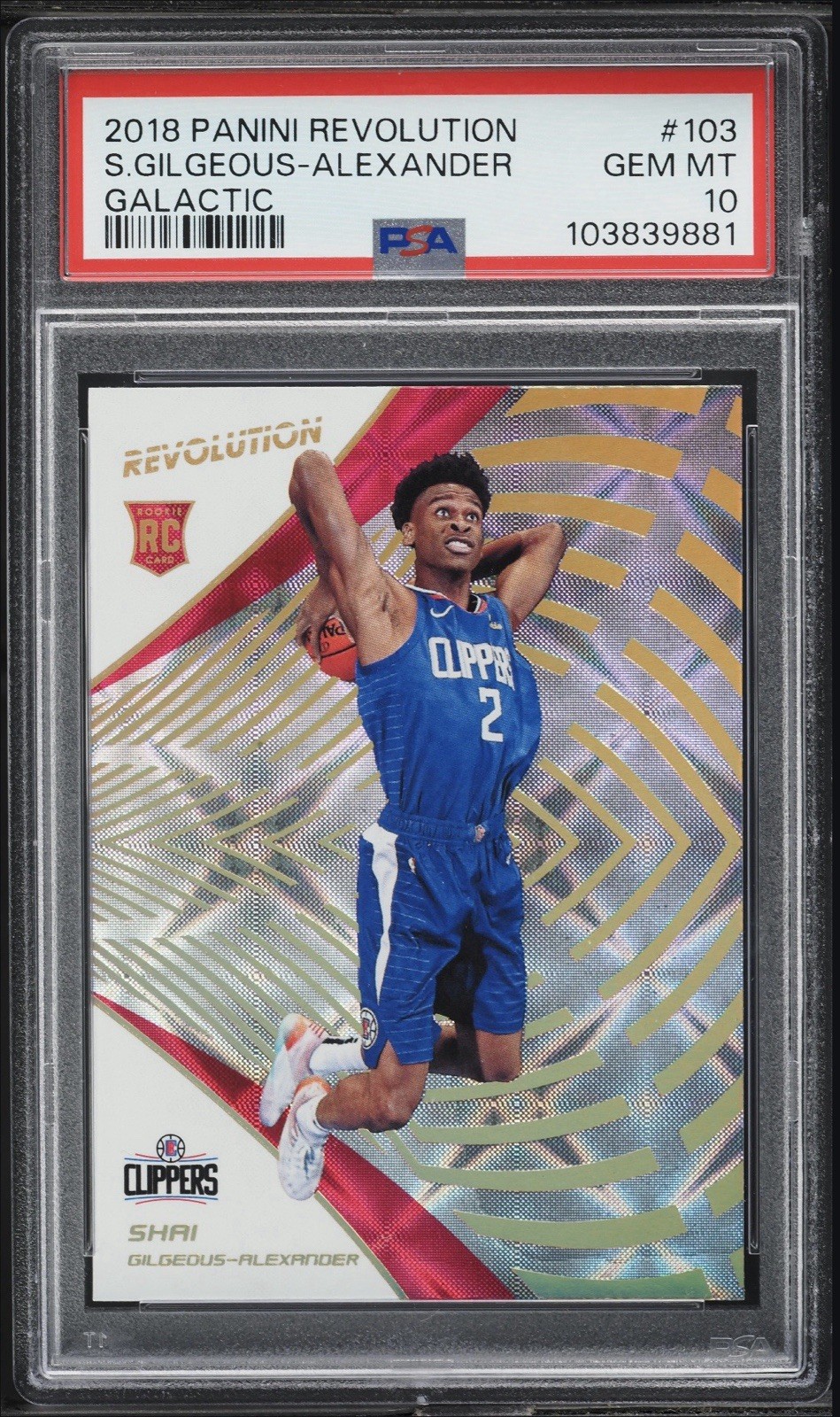 2018 Panini Revolution Galactic Shai Gilgeous-Alexander ROOKIE #103 PSA 10 GEM