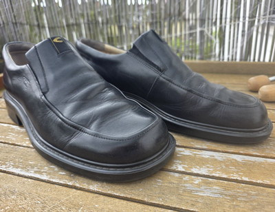 camel active Herren Slipper Slip-On Leder Schwarz EU 43