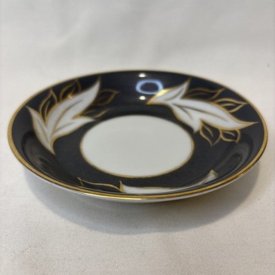 Royal Jackson China Vogue Ceramic Ind 80s-90s Small Bowl Leaves Rim Gold Trim 5 