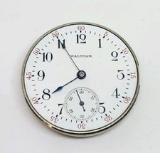 1908 Waltham Model 1907 Grade No. 160 7J 0s Pocket Watch Movement For Repair