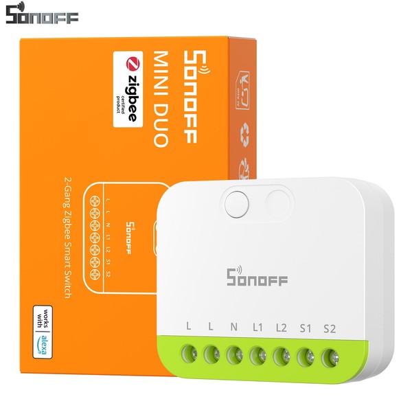 Sonoff MINI-ZB2GS Zigbee Smart Schalter Liktalter 2Gang Steuerung Relaismodul-image