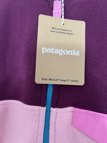 New Patagonia Big Kid Girl Micro D Snap T Jacket Size: L (12) - Picture 6 of 9