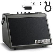 Donner DDA-20 Electric Drum Amplifier 20W Electric Guitar Piano Amp 2 Channel