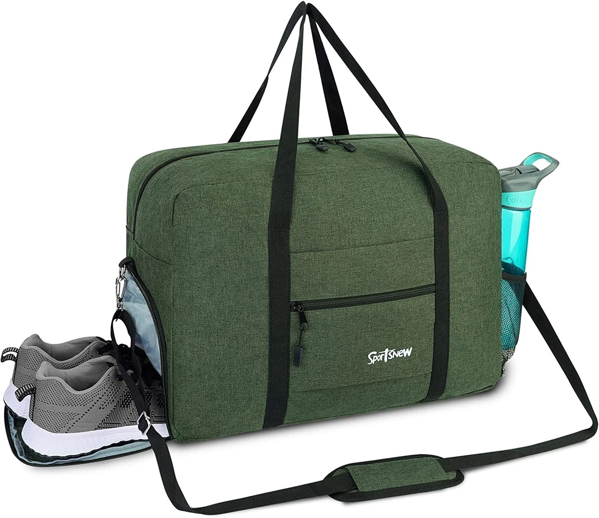 Sports Gym Bag with Wet Pocket & Shoes Compartment for Women & Men