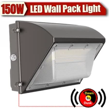 70/75/125/150W LED Wall Pack with Dusk to Dawn Outdoor Light Commercial Fixtures