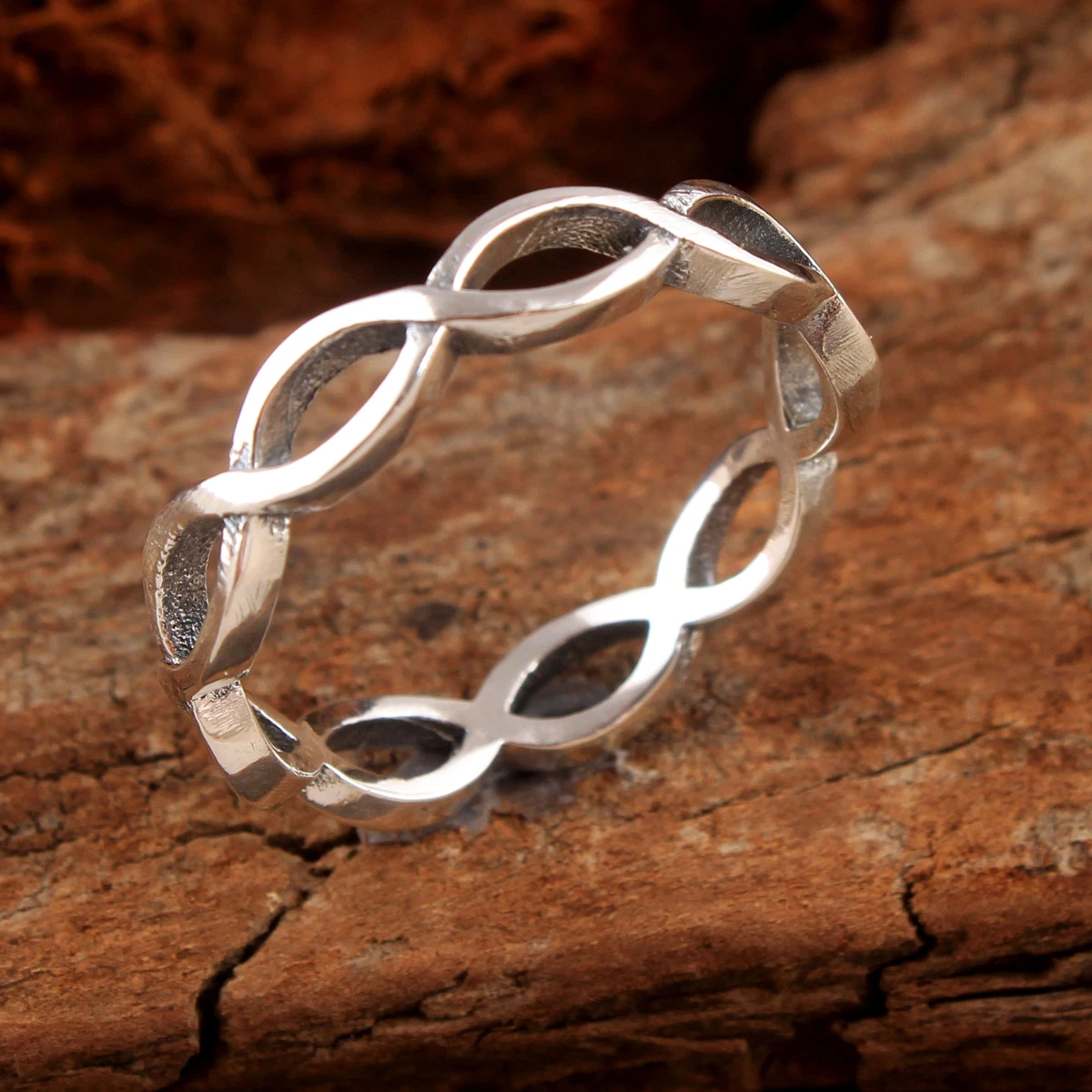 Infinity band ring 925 sterling Silver Jewelry Handmade Ring Size