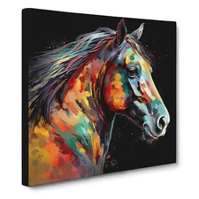 Horse Digital Art Canvas Wall Art Print Framed Picture Home Decor Living Room
