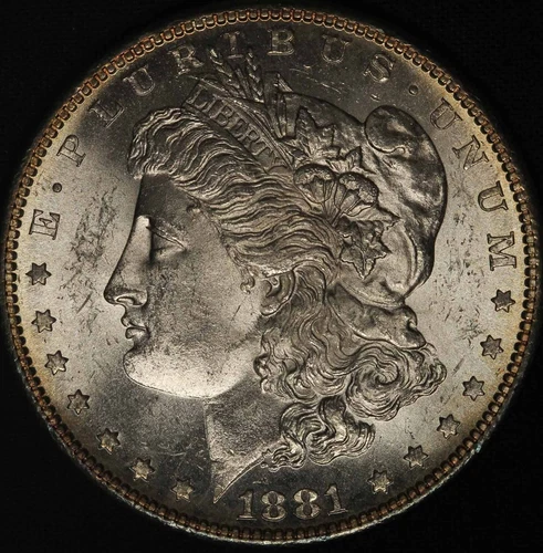 1881-S Morgan Silver Dollar - Proof-Like - Nice Rim Toning - Free Shipping USA