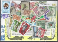 Jamaique 50 timbres différents neufs et oblitérés