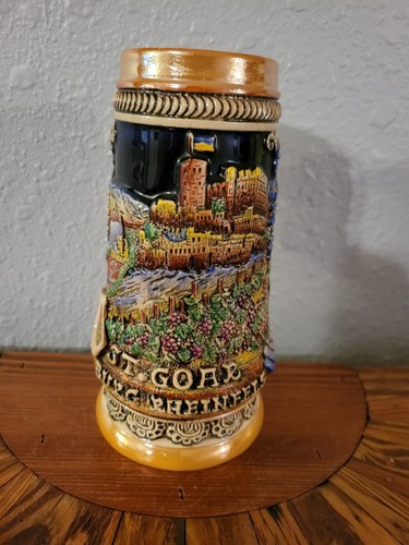 Vintage King German Beer Mug / Stein ST. Gore Burg Rheinfels Limited Edition - 第 1/7 張圖片