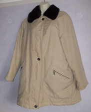 Rossetti Ladies  Beige Size 18 Quilt Lined Detachable Collar Coat