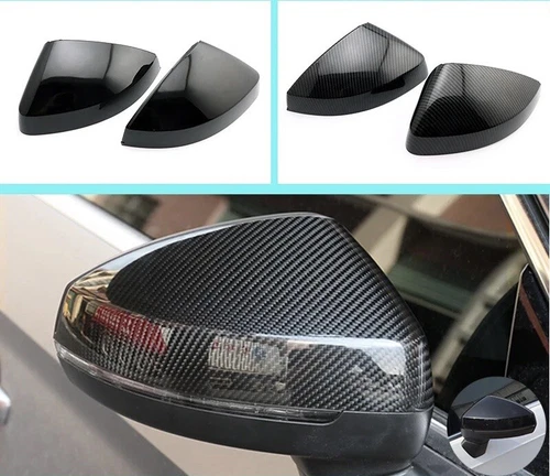 2x Audi A3 S3 8V RS3 Gloss Black Mirror Caps