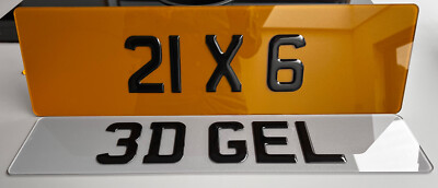 OVERSIZE 21 x 6 Range Rover 3D Gel Ziffern vorne & hinten getönt Show Plates Set