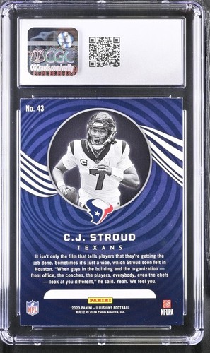 2023 Panini Illusions Retail CJ Stroud #43 Rookie RC Texans CGC GRADED 9 - Bild 2 von 2