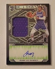 2020-21 Panini Obsidian Jahmi'us Ramsey #238 Rookie Electric Etch Green Auto /25