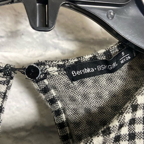Bershka BSK Girl Gingham Plaid 3/4 Sleeve Romper size Small - Picture 8 of 14