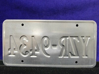 1x Vintage License Plate #YZR-9434 Virginia White w/ Blue Letters