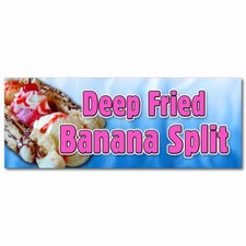 DEEP FRIED BANANA SPLIT DECAL sticker banana deep batter syrup ice cream