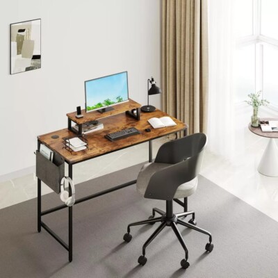 Holz Computertisch Home Office Arbeitszimmer Schreiben kleiner Tisch Möbel mit Tasche
