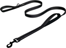 Heavy Duty Dog Leash - 2 Handles by Padded Traffic Handle for Extra Control, 6ft