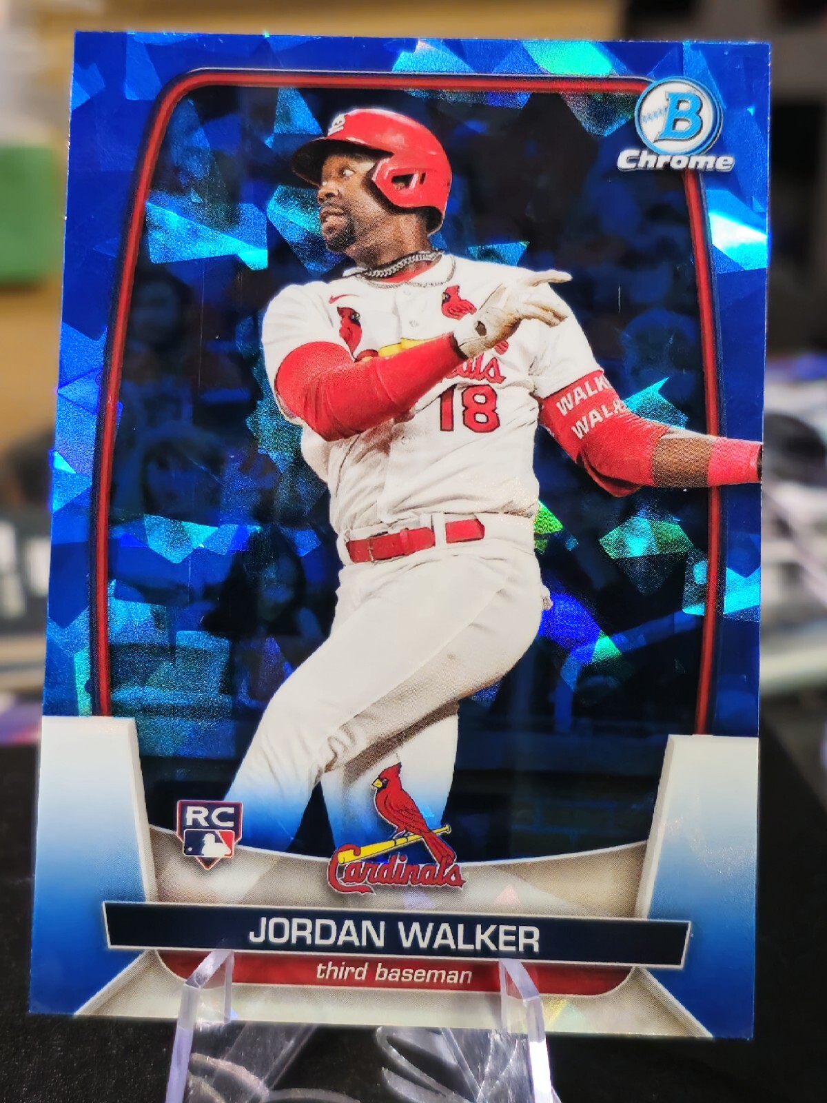 Jordan Walker RC Rookie 2023 Bowman Chrome Sapphire #18 Cardinals  🔥 