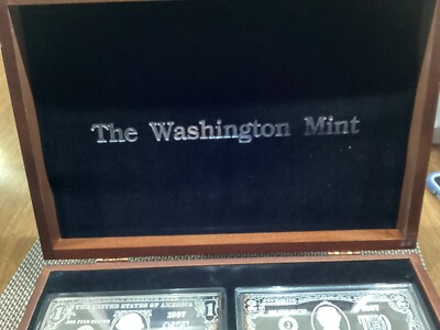 1997 Washington Mint Federal Reserve Note Set of 7 Silver Bars CC0103 ...